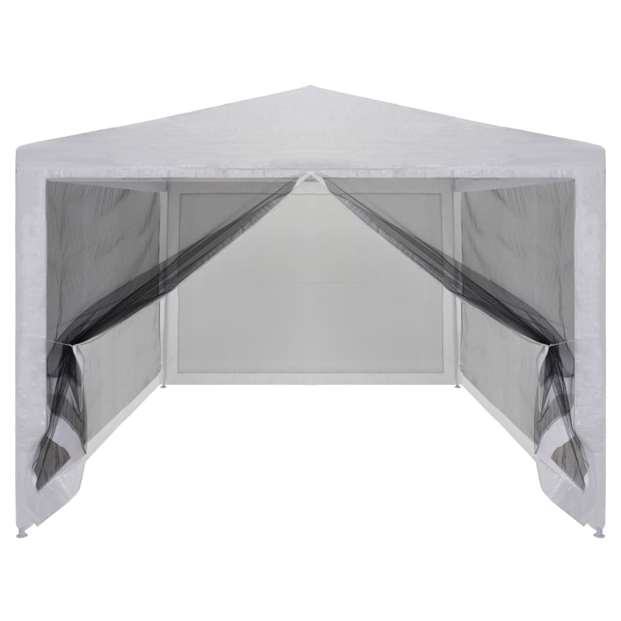 Partytent Met 4 Mesh Zijwanden 4 x 3 m Wit