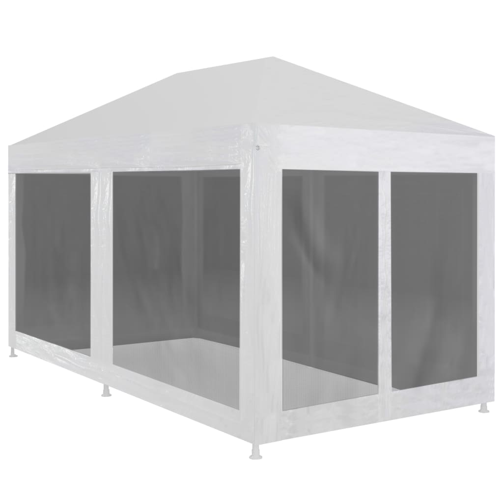 Partytent Met 6 Mesh Zijwanden 6 x 3 m Wit