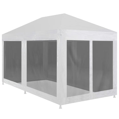 Partytent Met 6 Mesh Zijwanden 6 x 3 m Wit