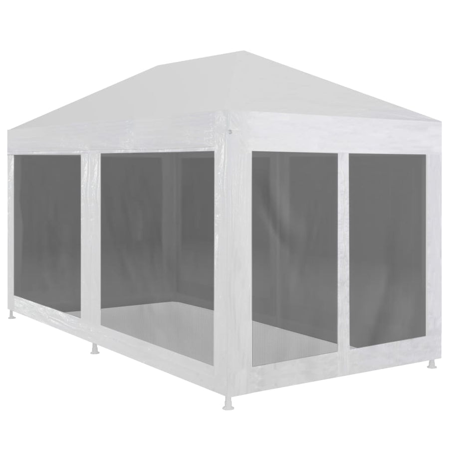 Partytent Met 6 Mesh Zijwanden 6 x 3 m Wit