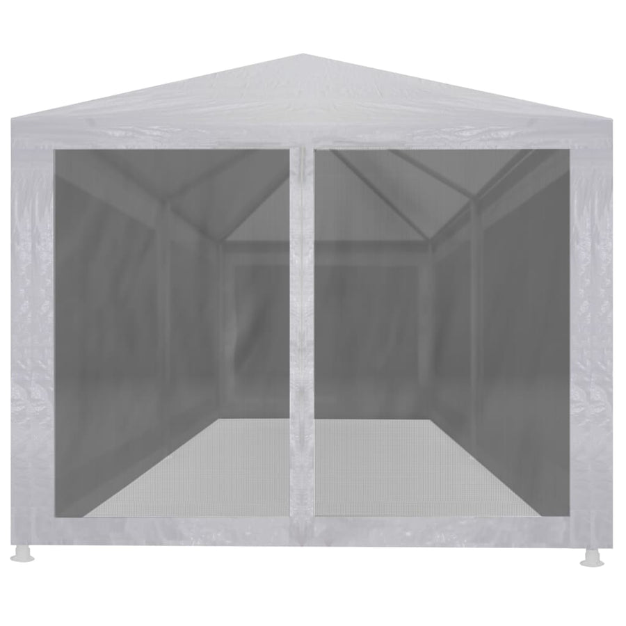 Partytent Met 6 Mesh Zijwanden 6 x 3 m Wit