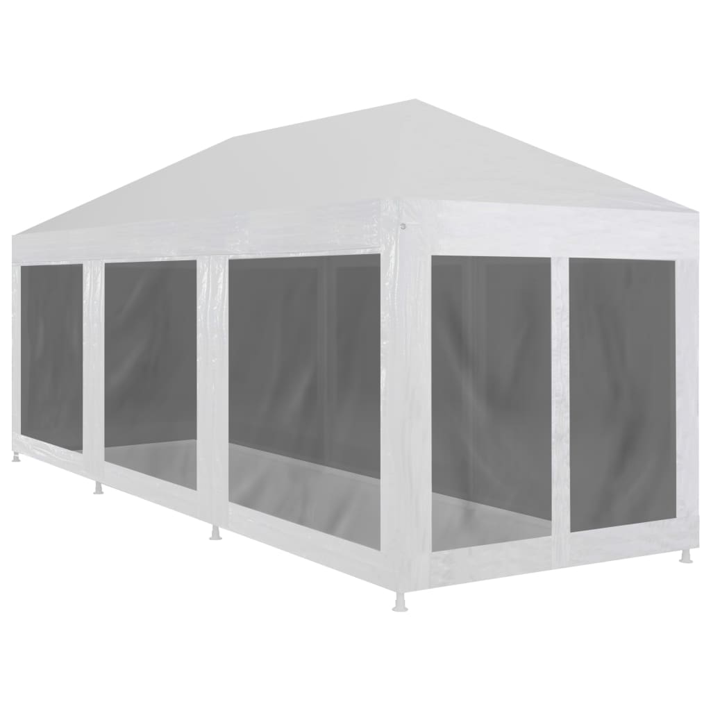Partytent Met 8 Mesh Zijwanden 9 x 3 m Wit