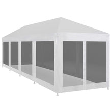 Partytent Met 10 Mesh Zijwanden 12 x 3 m Wit