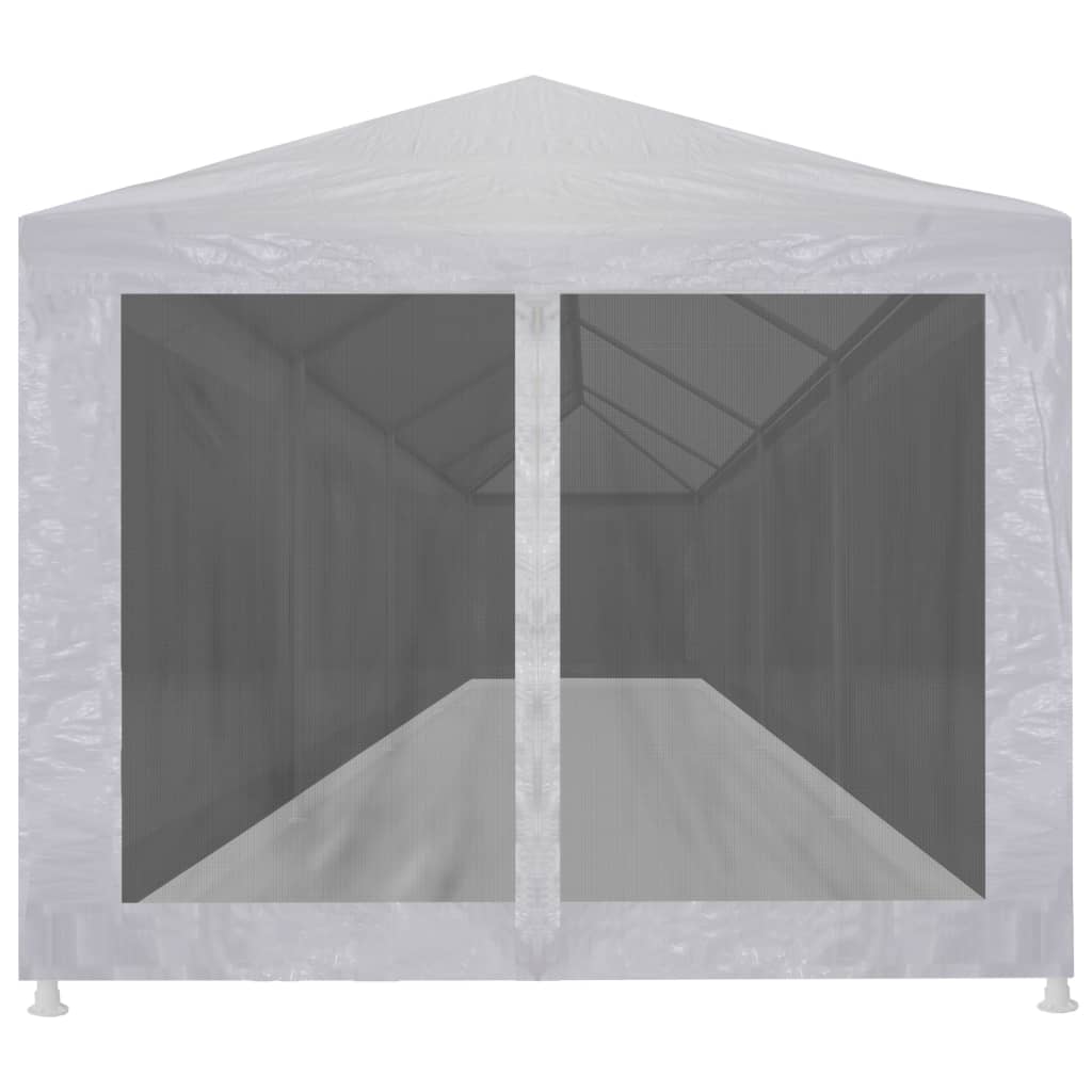 Partytent Met 10 Mesh Zijwanden 12 x 3 m Wit