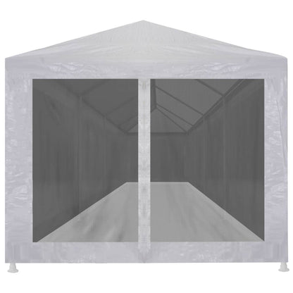 Partytent Met 10 Mesh Zijwanden 12 x 3 m Wit