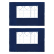 Tentwanden met raam 2 stuks blauw 300x195 cm