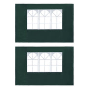 Tentwanden met raam 2 stuks groen 300x195 cm