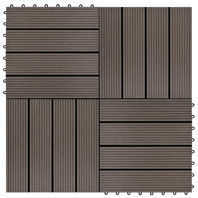 Terrastegels 30X30 Cm 1 M² Hkc St 11 Donkerbruin Patroon 1