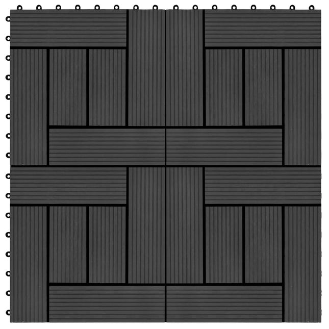 Terrastegels 30X30 Cm 1 M² Hkc St 11 Zwart Patroon 2