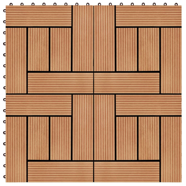 Terrastegels 30X30 Cm 1 M² Hkc St 11 Teakkleur Patroon 2