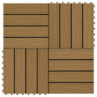 Terrastegels diep reliëf 30x30 cm 1 m² HKC teakkleur 11 st teak coloured