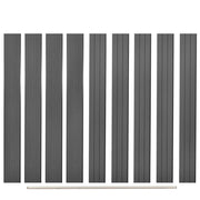 Schuttingplanken 9 st 170 cm HKC grijs