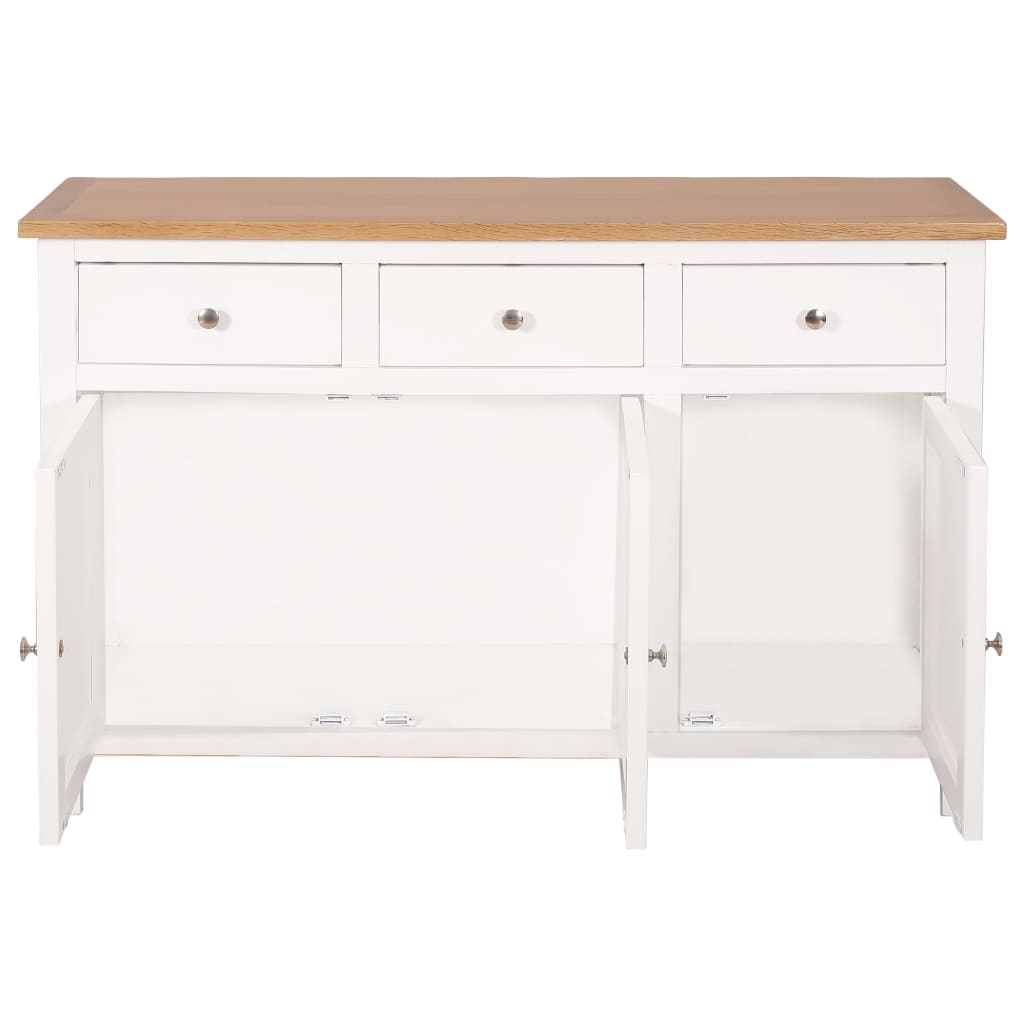 Dressoir 110X33,5X70 Cm Massief Eikenhout 110 cm