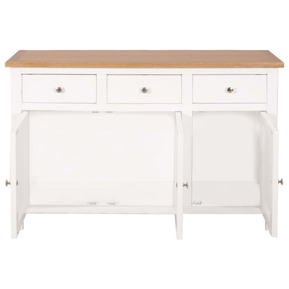 Dressoir 110X33,5X70 Cm Massief Eikenhout 110 cm