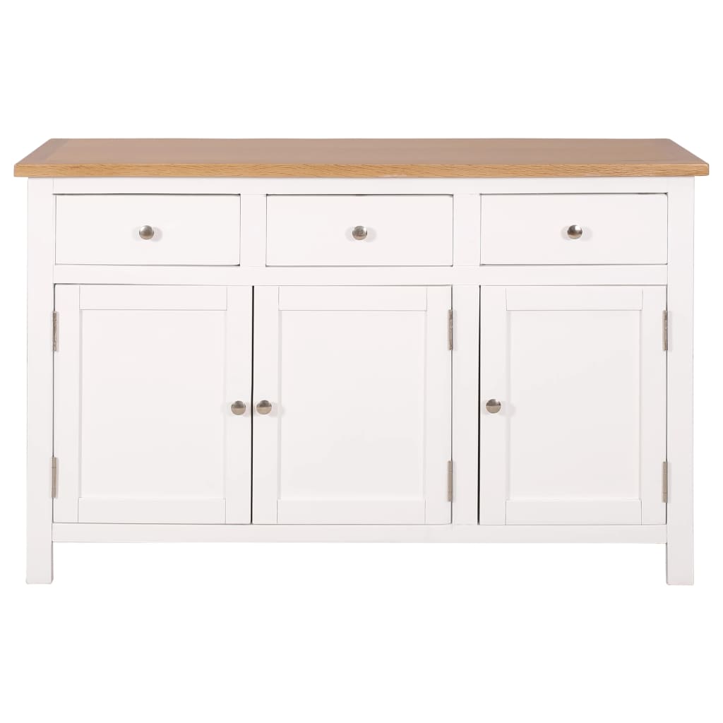 Dressoir 110X33,5X70 Cm Massief Eikenhout 110 cm