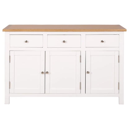 Dressoir 110X33,5X70 Cm Massief Eikenhout 110 cm
