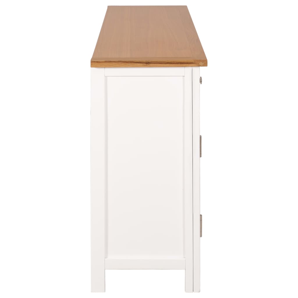 Dressoir 110X33,5X70 Cm Massief Eikenhout 110 cm