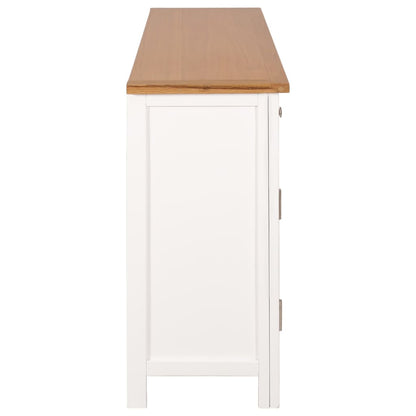 Dressoir 110X33,5X70 Cm Massief Eikenhout 110 cm