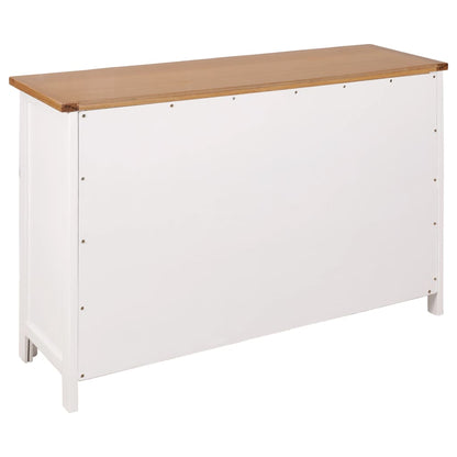 Dressoir 110X33,5X70 Cm Massief Eikenhout 110 cm