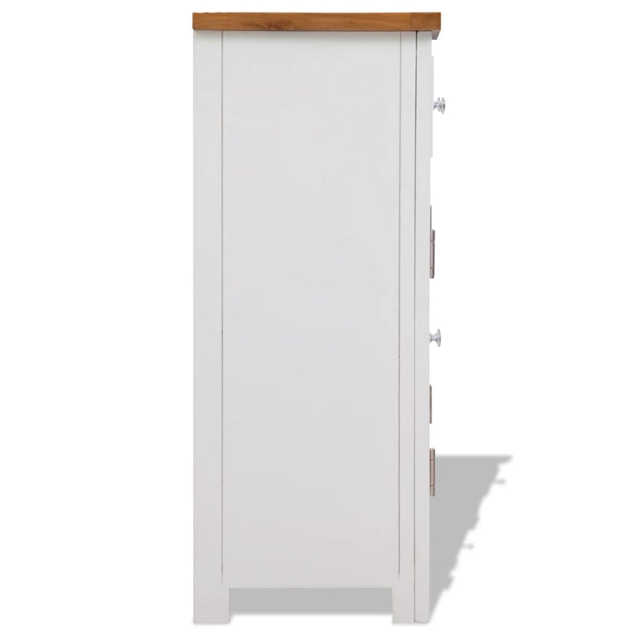 Dressoir 90X33,5X83 Cm Massief Eikenhout 90 cm