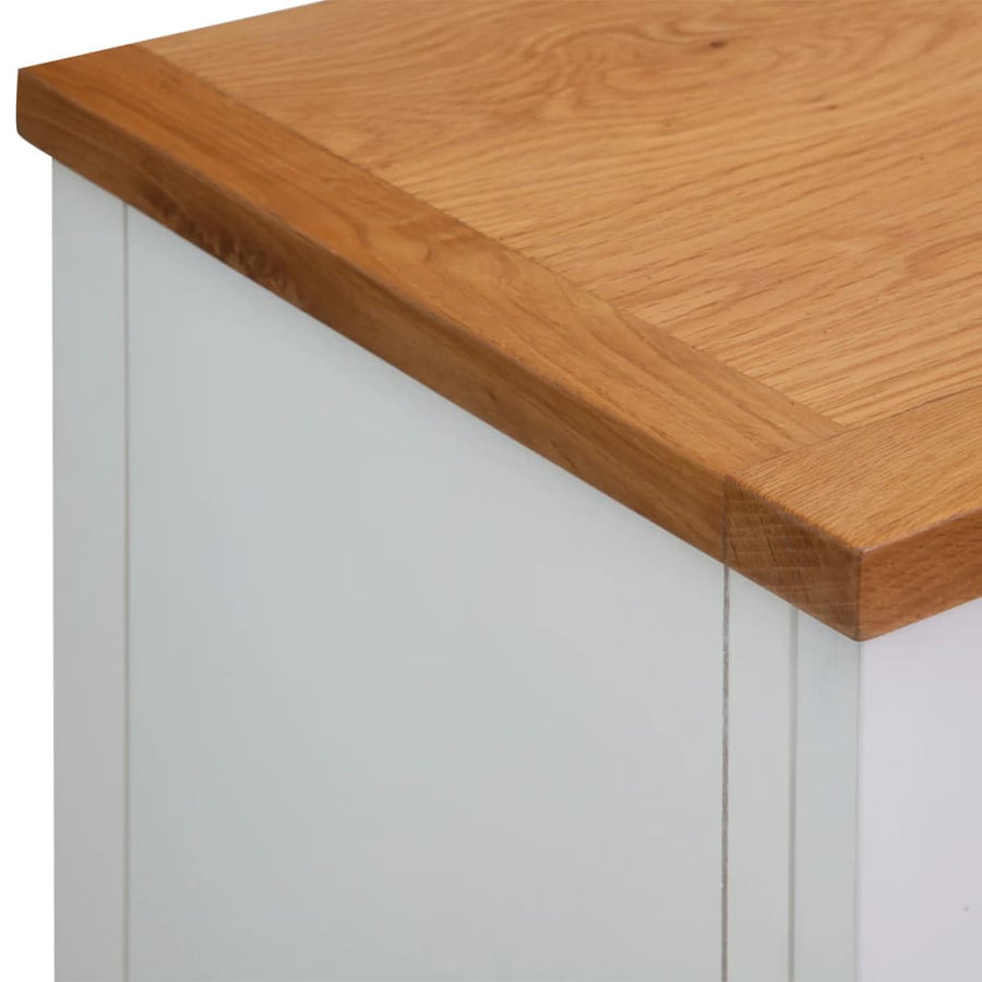 Dressoir 90X33,5X83 Cm Massief Eikenhout 90 cm