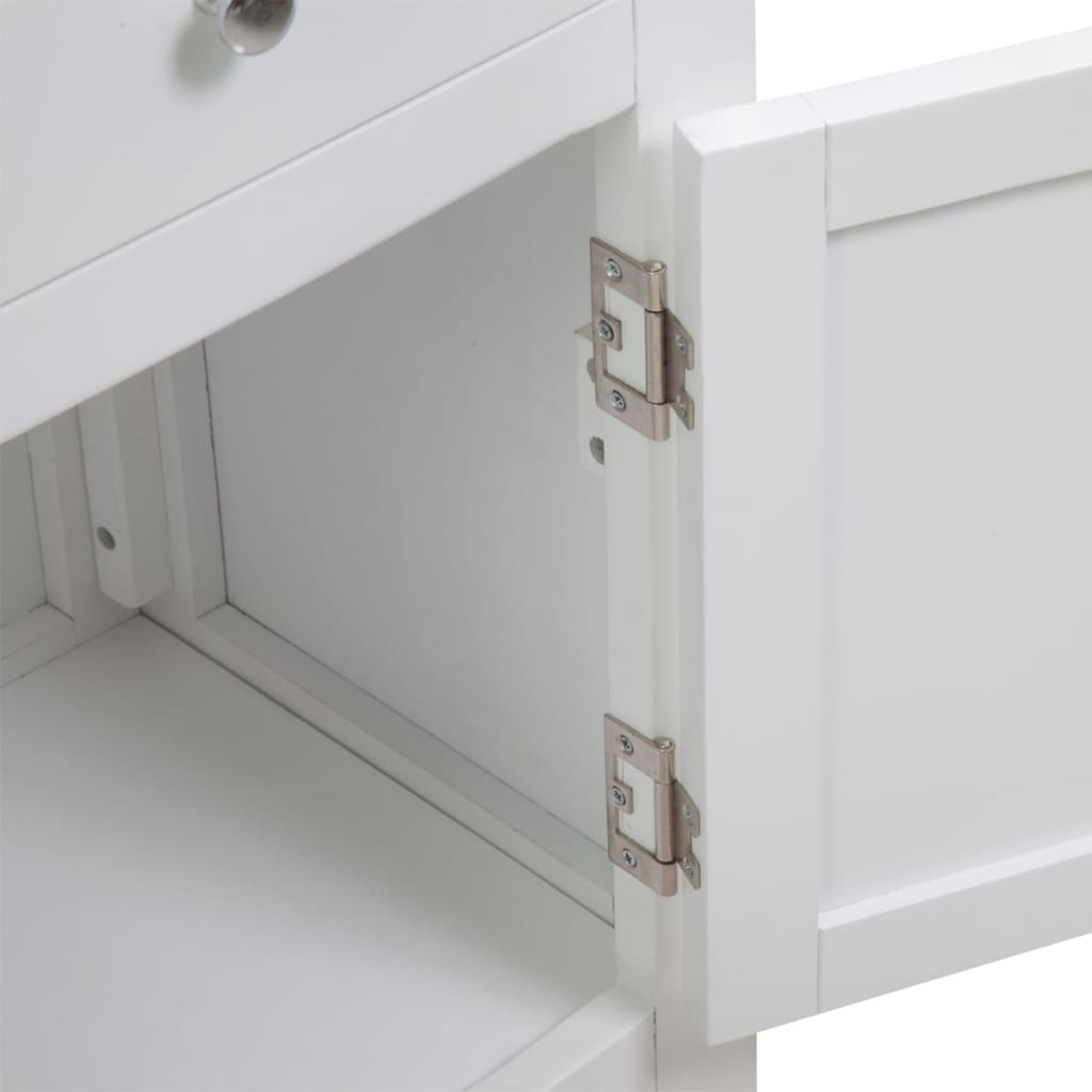 Dressoir 90X33,5X83 Cm Massief Eikenhout 90 cm