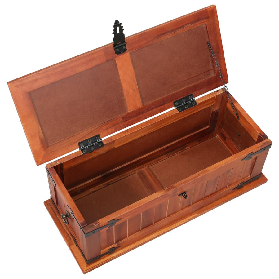 Opbergkist 60x25x22 cm massief acaciahout 60 x 25 x 22 cm