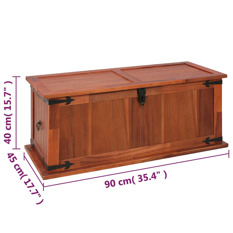 Opbergkist Massief Acaciahout 90 x 45 x 40 cm