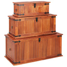 Opbergkisten 3 st massief acaciahout 90x45x40 cm