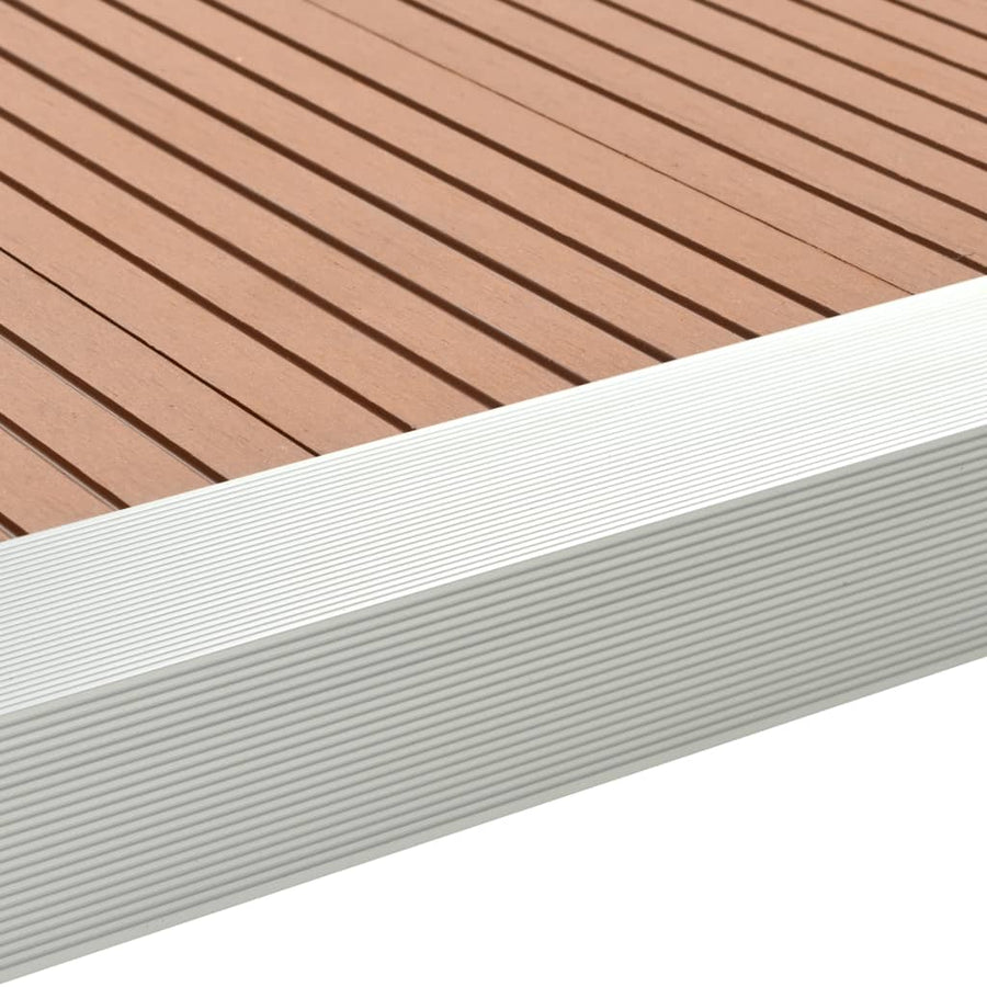 5 St Terras Hoekplinten 70 Cm Aluminium Kleurig Zilver