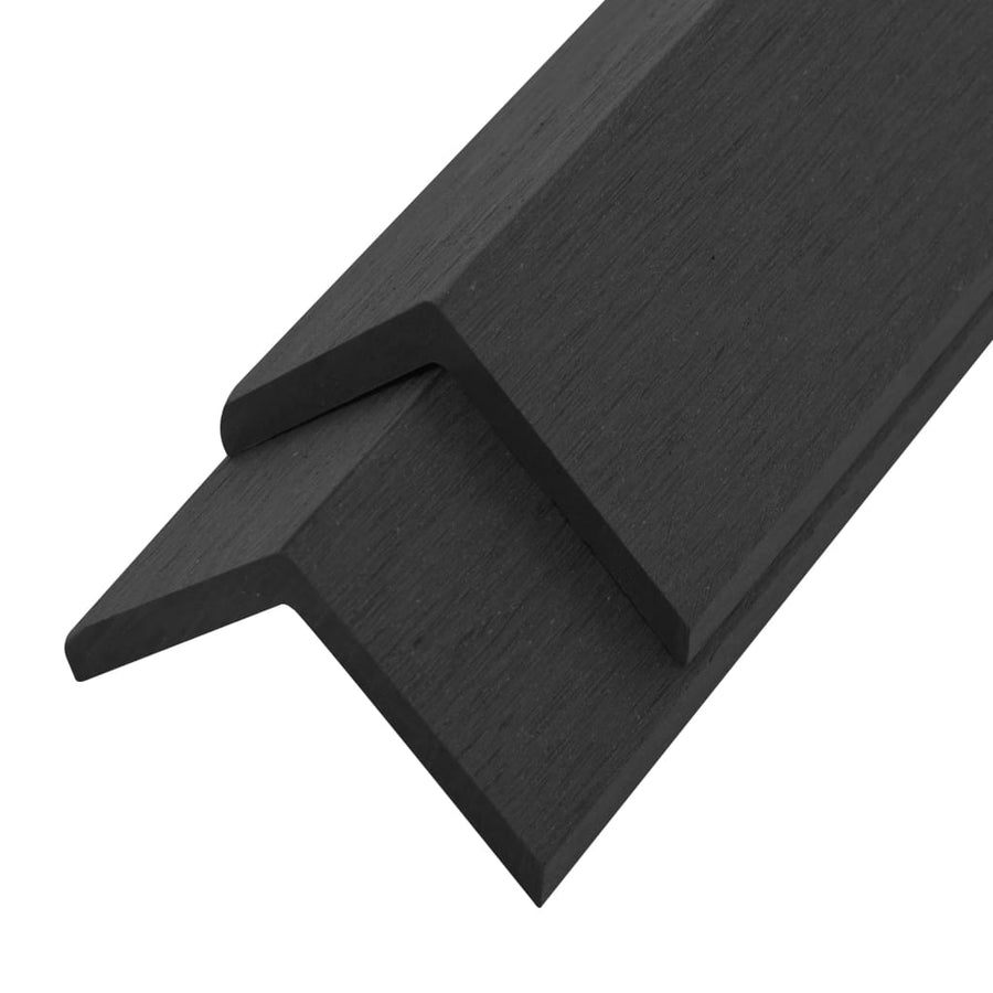Terras hoekplinten 5 st 170 cm HKC zwart