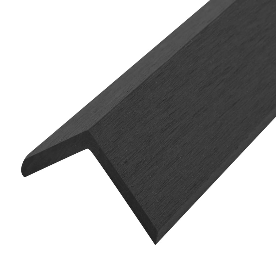 Terras hoekplinten 5 st 170 cm HKC zwart