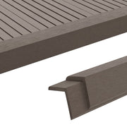 Terras hoekplinten 5x 170 cm donkerbruin
