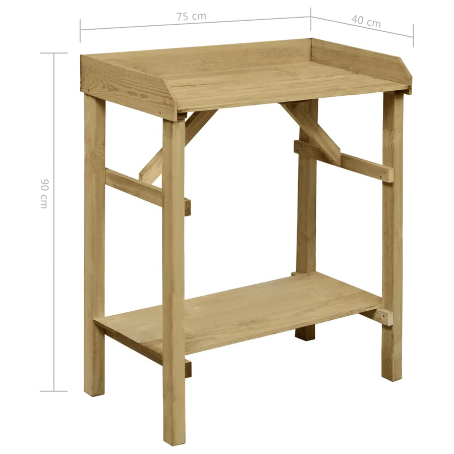 Oppottafel 75X40X90 Cm Geïmpregneerd Grenenhout