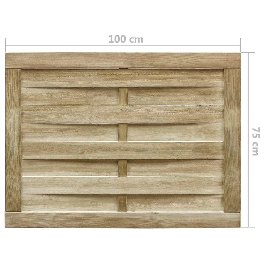 Poort Groen Geïmpregneerd Grenenhout 100 x 75 cm