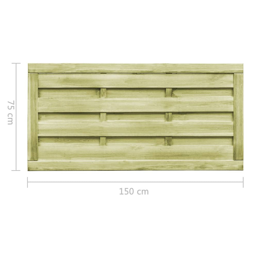 Poorten 2 st 150x75 cm geïmpregneerd grenenhout groen 150 x 75 cm