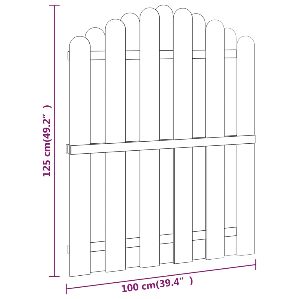 Poort 100x125 cm geïmpregneerd grenenhout 100 x 125 cm