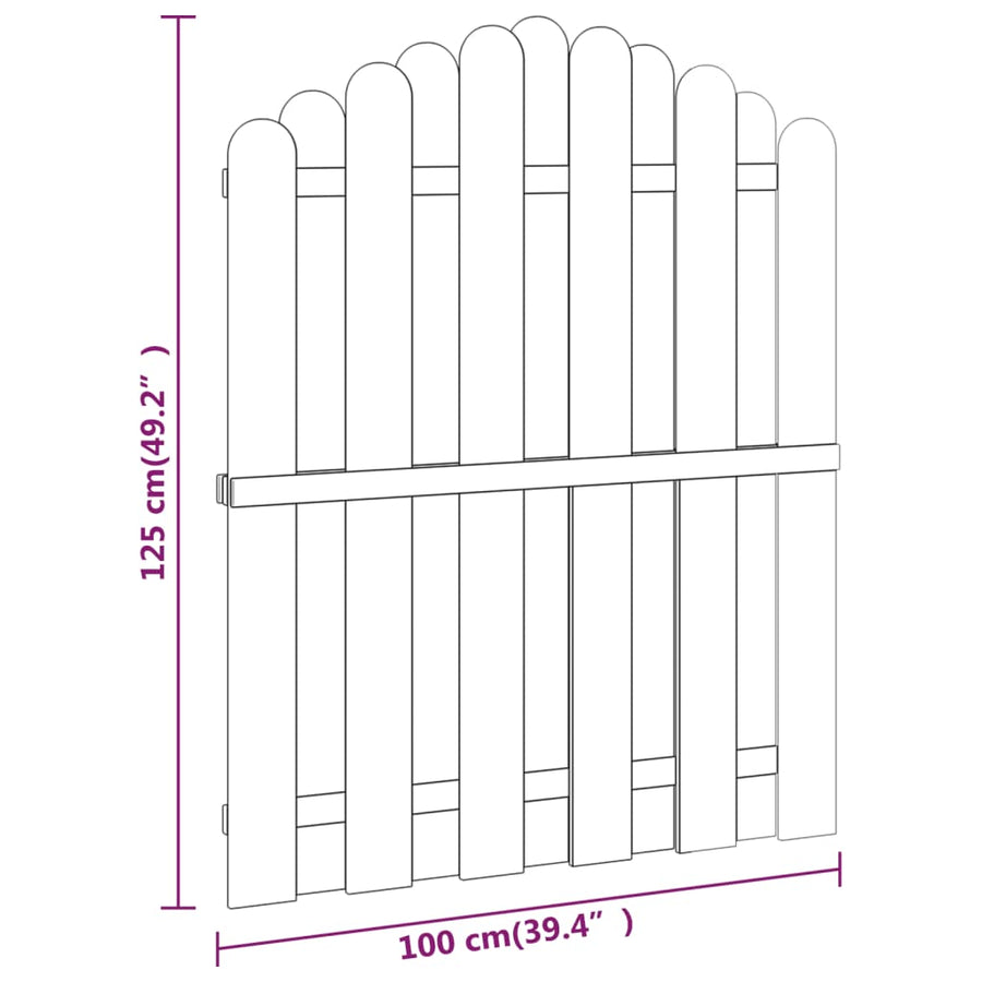 Poort 100x125 cm geïmpregneerd grenenhout 100 x 125 cm