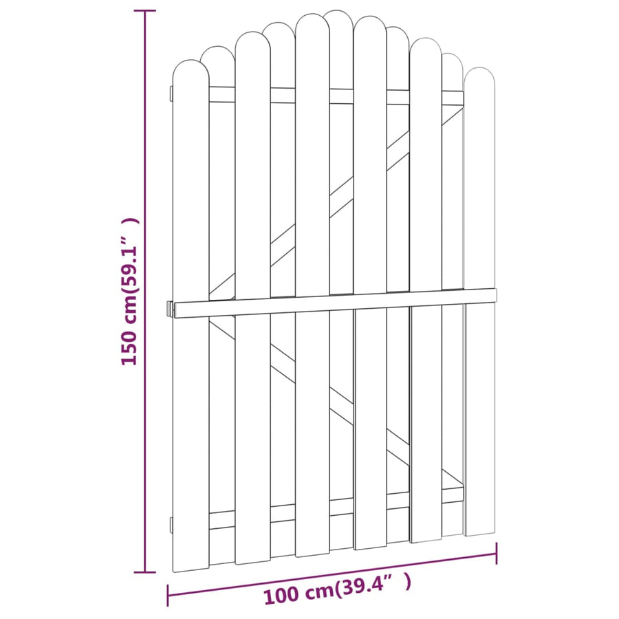 Poort Geïmpregneerd Grenenhout 100 x 150 cm