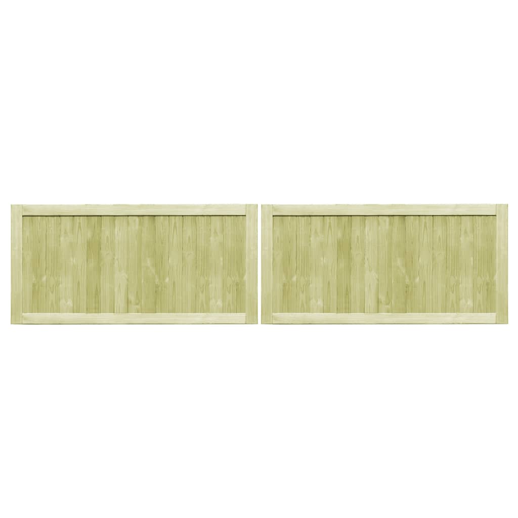 Poorten 2 St Geïmpregneerd Grenenhout 300 x 75 cm