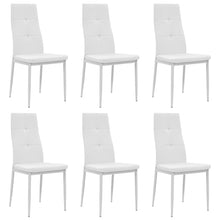Eetkamerstoelen Kunstleer 6 Wit