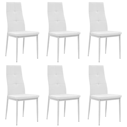 Eetkamerstoelen Kunstleer 6 Wit