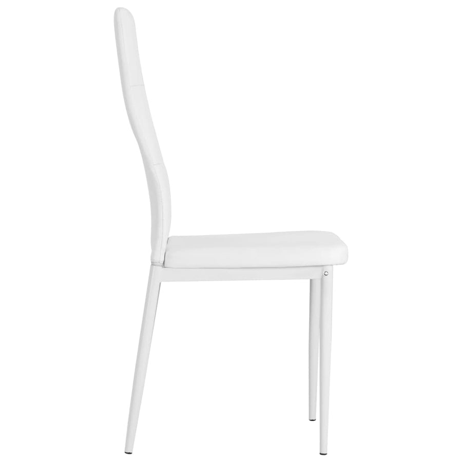 Eetkamerstoelen Kunstleer 6 Wit