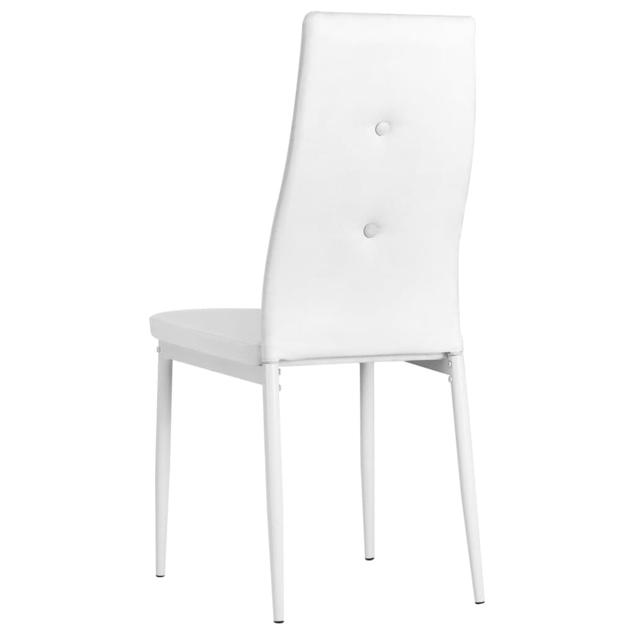 Eetkamerstoelen Kunstleer 6 Wit