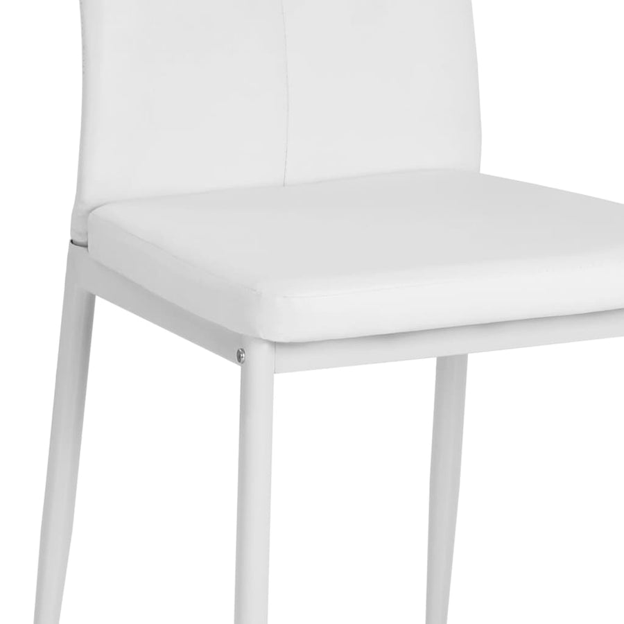 Eetkamerstoelen Kunstleer 6 Wit