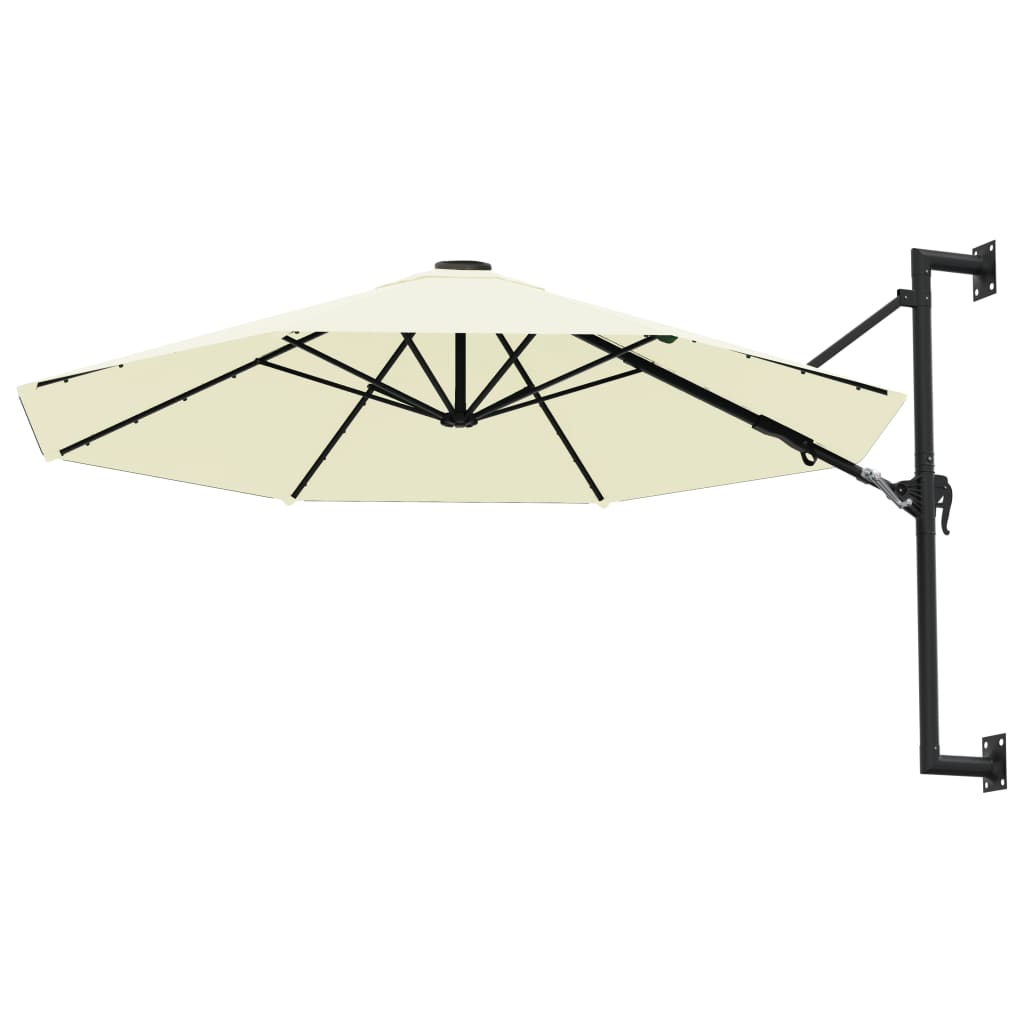 Wandparasol Met Metalen Paal 300 Cm Kleurig Zand