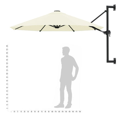 Wandparasol Met Metalen Paal 300 Cm Kleurig Zand