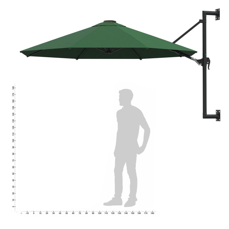 Wandparasol Met Metalen Paal 300 Cm Groen