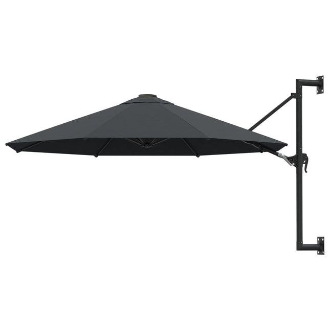 Wandparasol Met Metalen Paal 300 Cm Antraciet