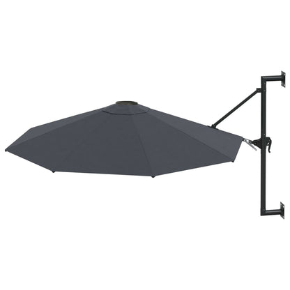 Wandparasol Met Metalen Paal 300 Cm Antraciet